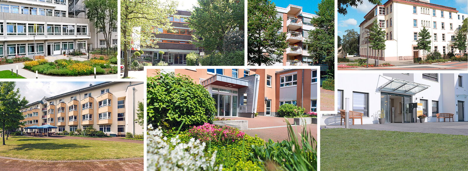 Alle Einrichtungen der Sozial-Holding Mönchengladbach als Collage auf einem Bild